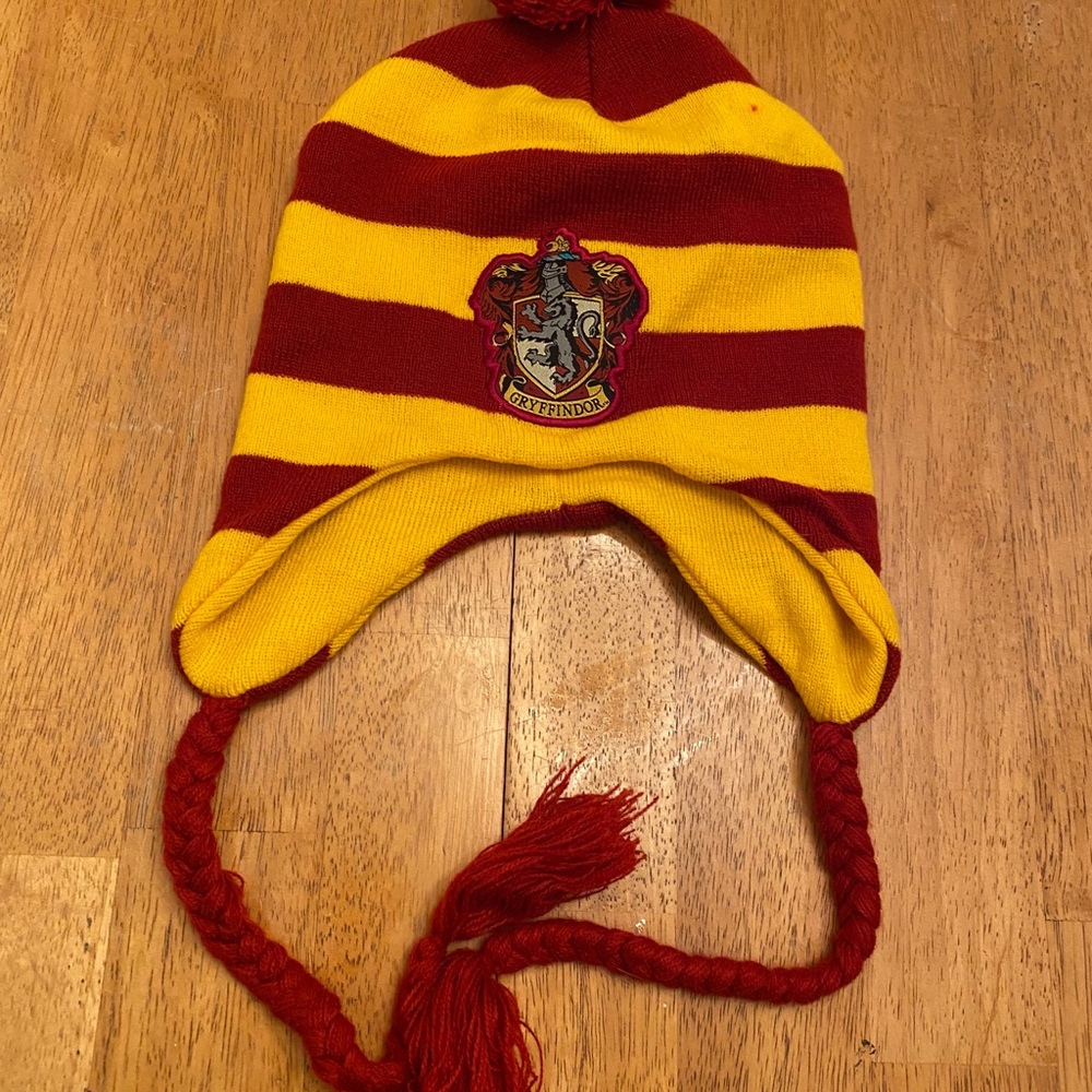 Harry Potter hat gold & red Gryffindor striped hat
